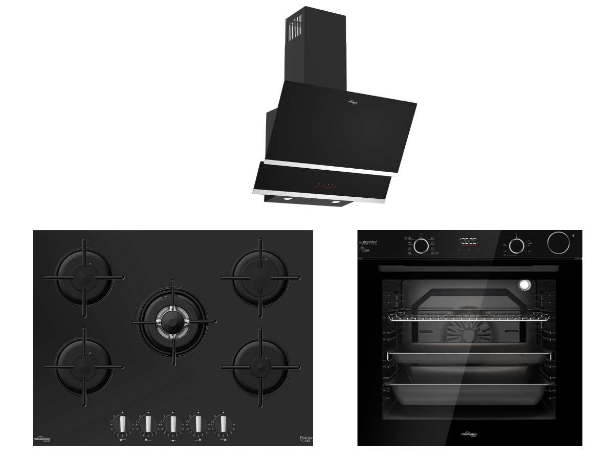 Tommatech TT300 Siyah Ankastre Set