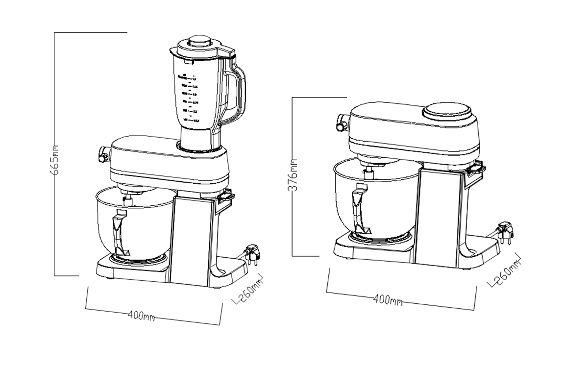 TommaTech TTMR-1801-SI Stand Mikser