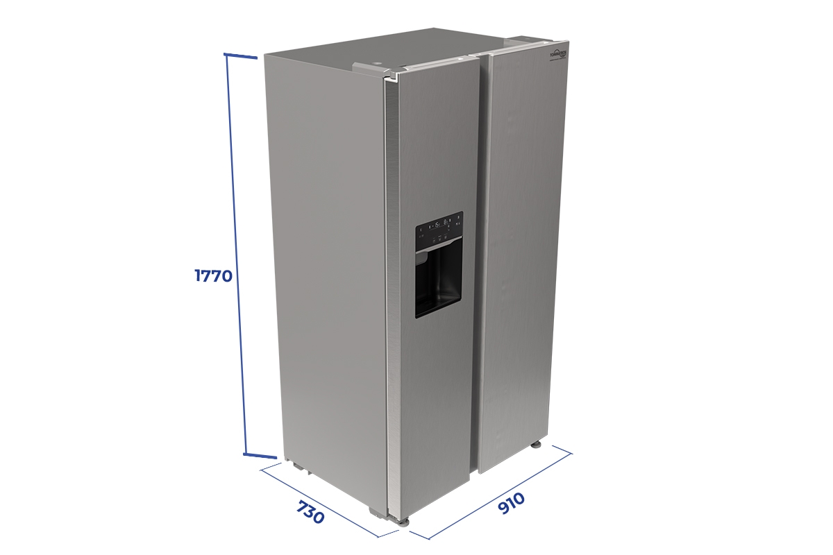 Tommatech TSB-491576-WIDIMP No-Frost  Su Ve Buz Dağıtıcılı Sıde-By-Sıde 577L Inox Buzdolabı